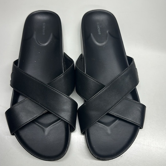 Birdies The Robin Sandals Strappy Open Toe Slip On Shoes Vegan Black Size 10 - Picture 4 of 10